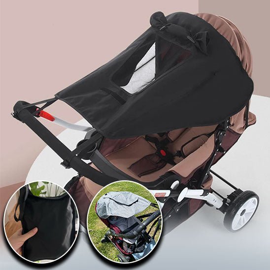 Pare-soleil-poussette-Ombrelle-noire