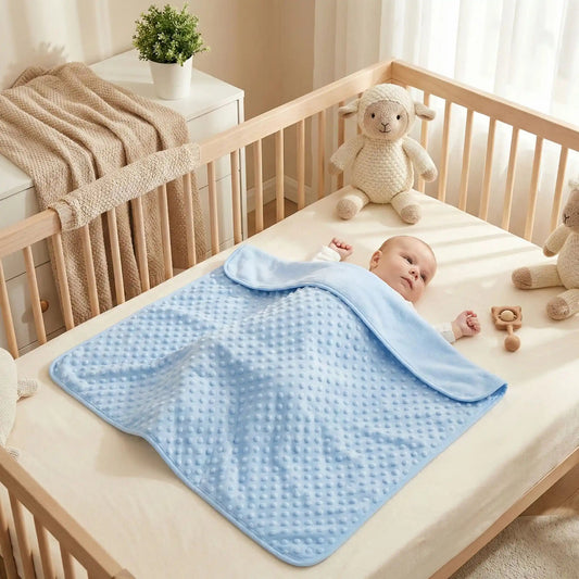 Couverture bébé - Douceur Bleu - Univers de Bibou