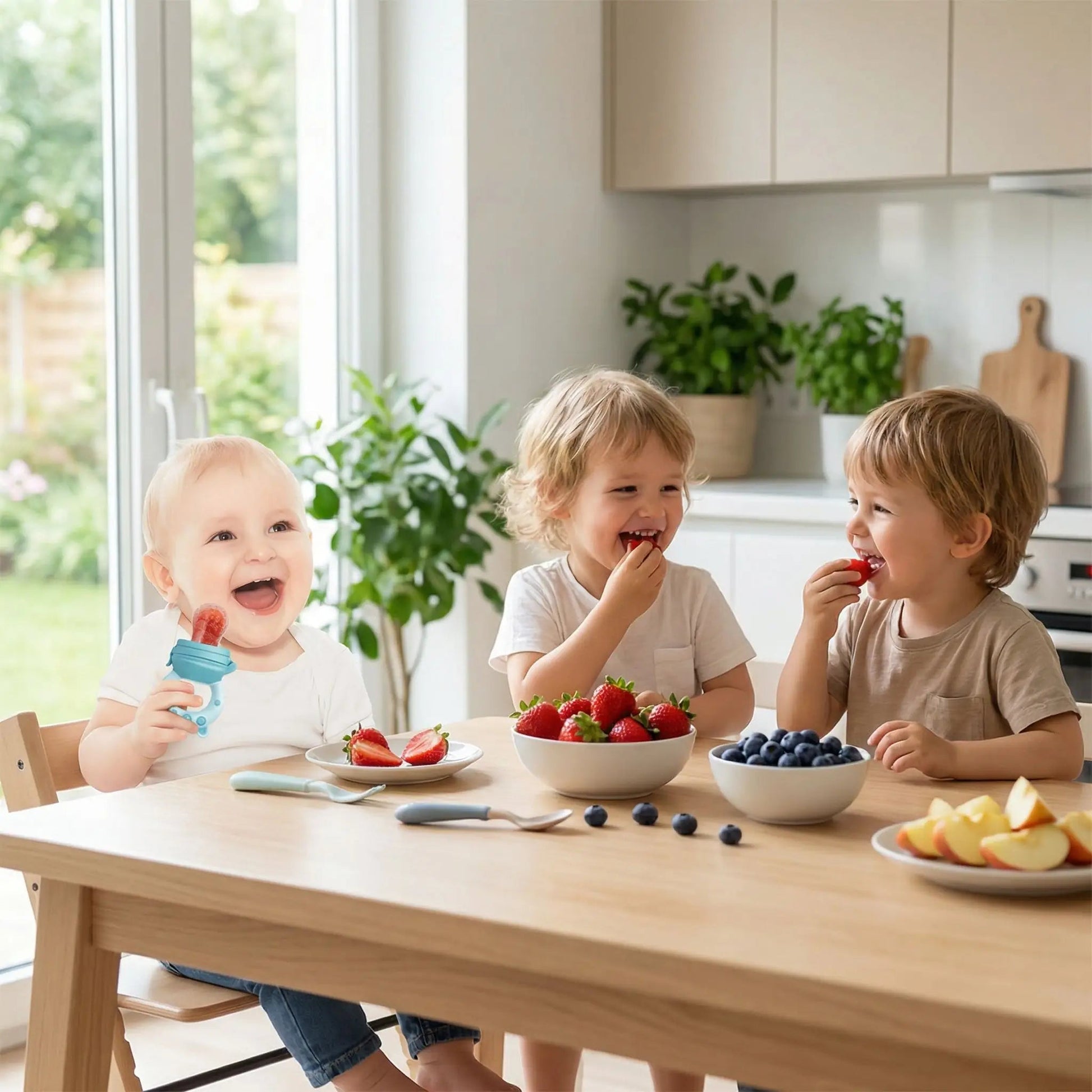 Grignoteuse bebe | Diversification Sécurisée bleu - Univers de Bibou