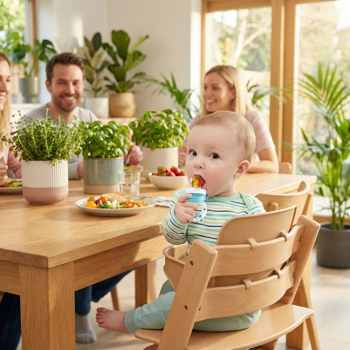 Grignoteuse bebe | Diversification Sécurisée verte - Univers de Bibou