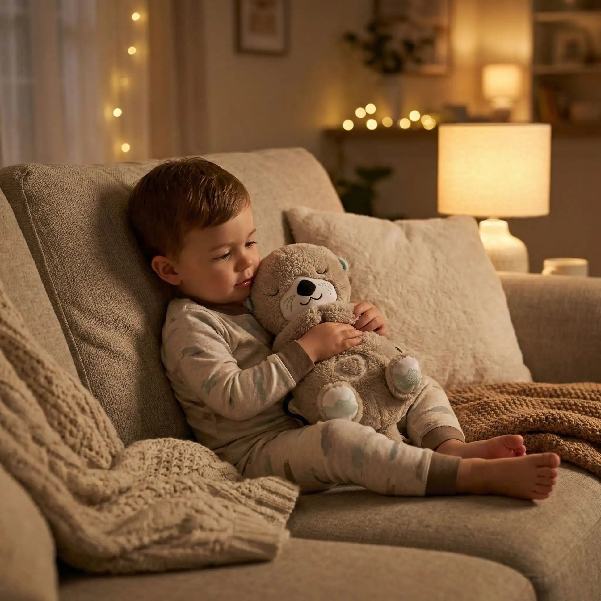 Peluche bruit blanc - PUNKY la loutre grise - Univers de Bibou